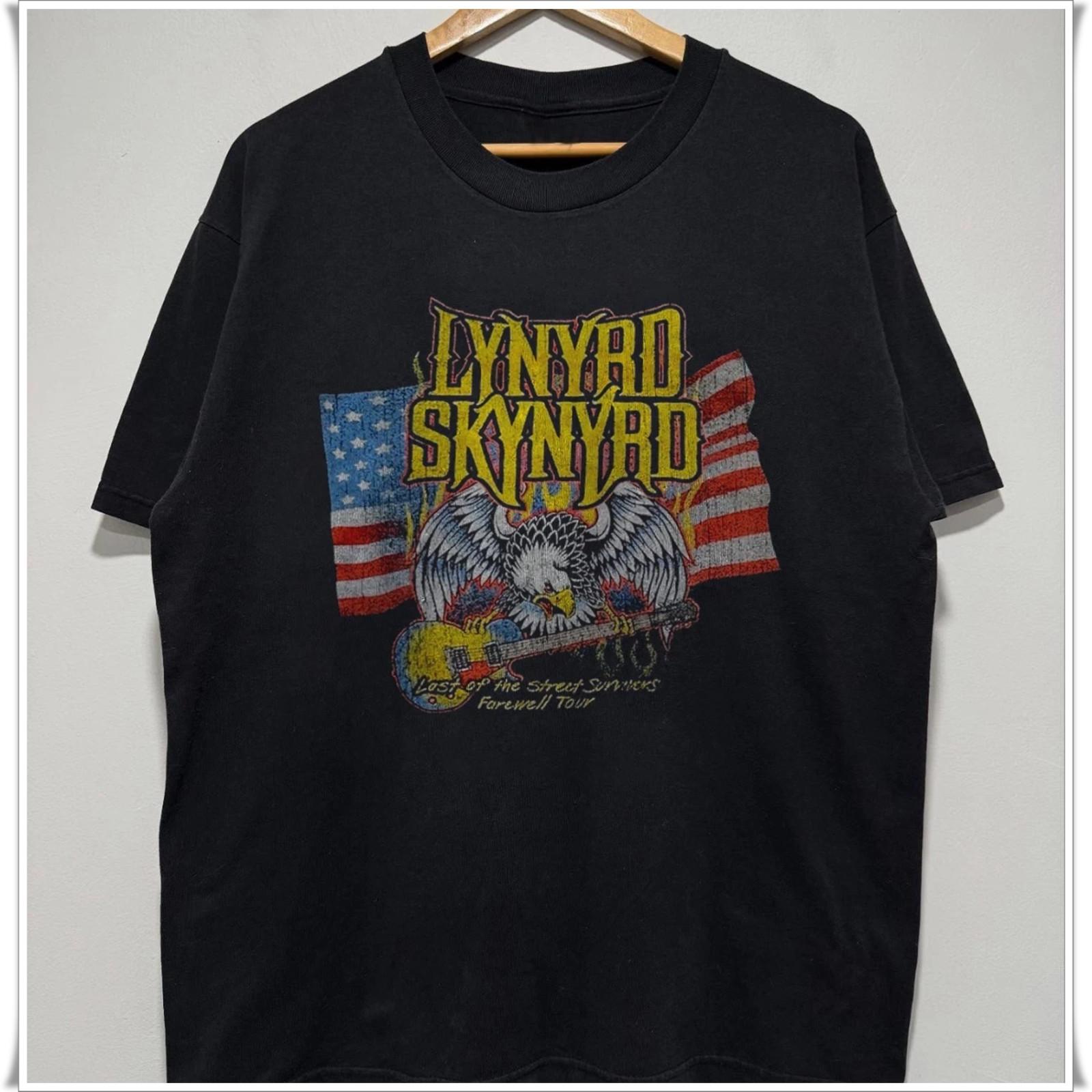 Lynyrd Skynyrd Last Of The Street Survivors Tour Unisex Black T-shirt Size S-5XL XL