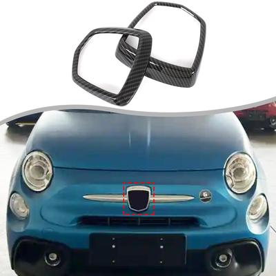 Hcilloend Emblem Rings for New Abarth 595 and 695 Front and Rear Logo Easy Exterior Custom Car Supplies Fiber (2017-2025), Emblems, Rings, ABS,