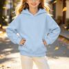Unisex Kids Long Sleeve Hoodie for Boys and Girls Color Casual Comfortable Pullover
