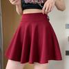 Bubble Short Skirt New Women's Large-size Skirt Women's Anti-exposure Korean High-waisted Sun Skirt Lined with Pleated Skirt