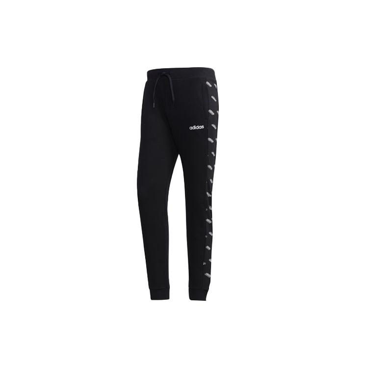 adidas Printing Splicing Knit Bundle Feet Sports Pants Black Men s FM6076 M