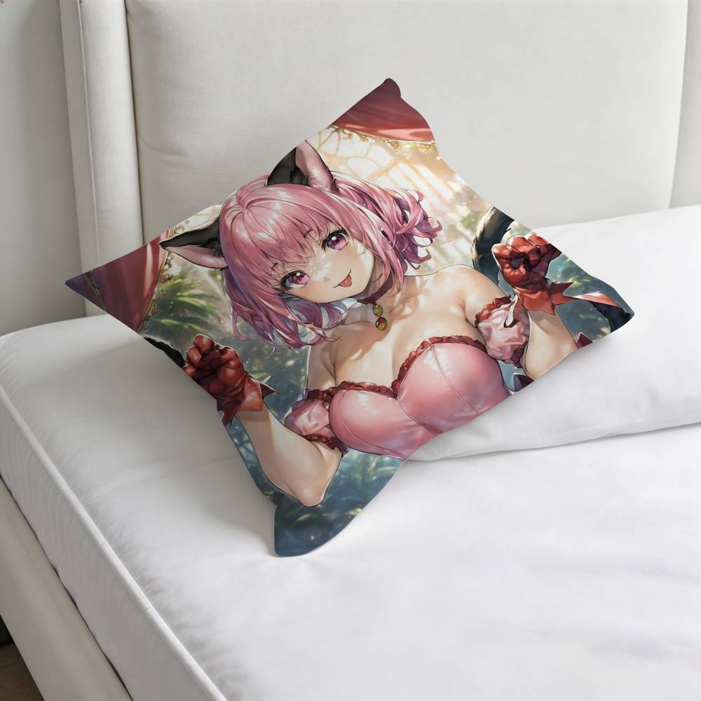 TTokyo Mew MMew Ichigo Fashion Square Pillow Case Durable Throw Pillow Cover for Sofa Couch Chair