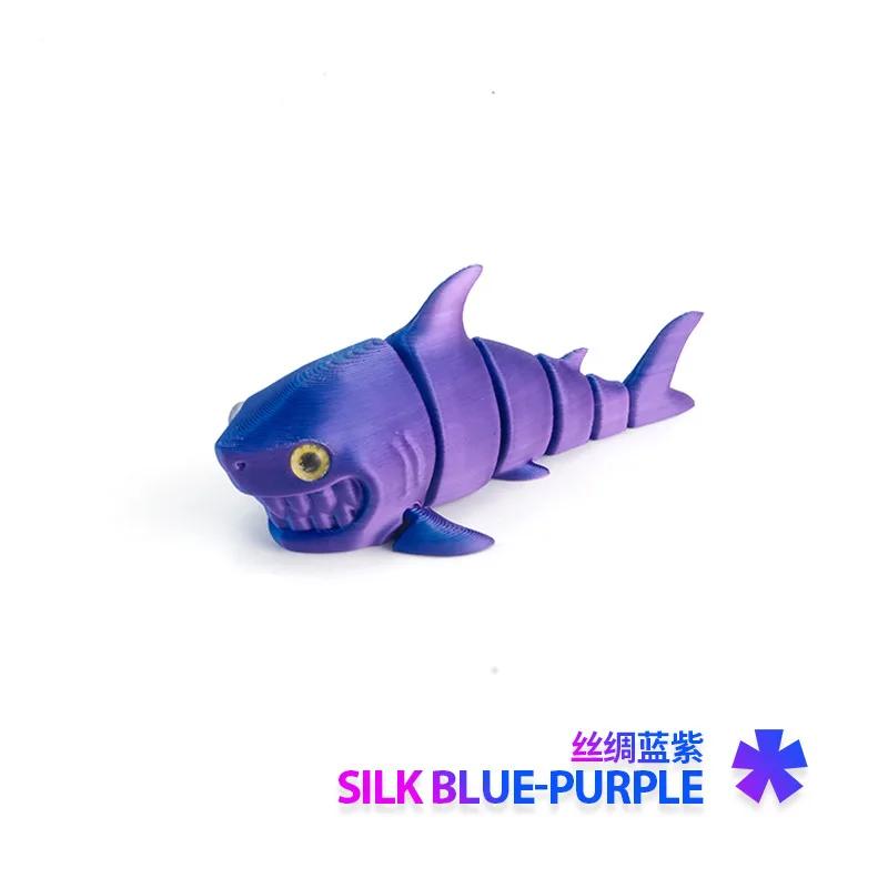 3D Printed Great White Sharks Figures Animal Toys Multi-joint Movable for Home Accessories Kids Gifts Living Room Decoration
