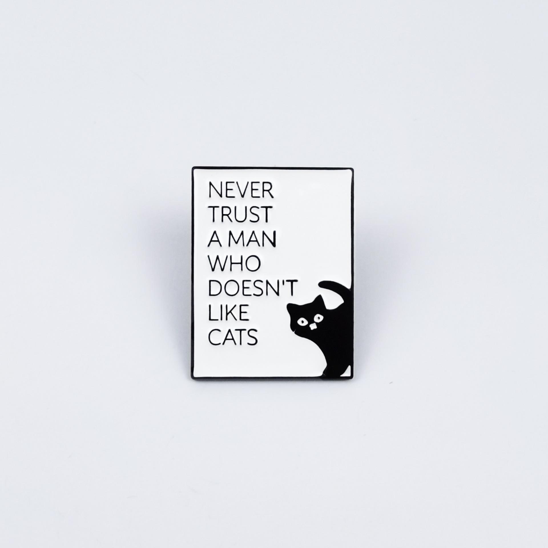 Cute Cartoon Cat Metal Lapel Pin Brooch - Creative Animal Badge Accessory