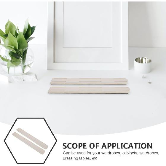 Self-Adhesive Drawer Slides 10.39 Inch, 2 Pcs White HIPS Guide Rails for Cabinets, Dressers, Storage Boxes, Easy Installation, Smooth and Quiet