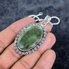 Fluorite Gemstone Handmade 925 Sterling Silver Jewelry Pendant 2.21" M-2883
