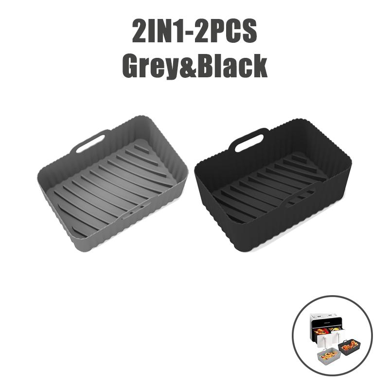 Food Grade Air Fryer Silicone Liners for Ninja Dual Air Fryer Non-Stick Air Fryer Basket Accessories for Ninja