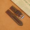 Handmade Color Thread First Layer Crazy Horse Leather Universal Watch Strap Adaptation 18 20 22 24 26mm