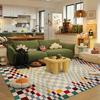 Living Room Floor Mat Colorful Checkerboard Carpet Bedroom Bedside Large Area Rug Imitation Cashmere Soft Comfortable Foot Mats