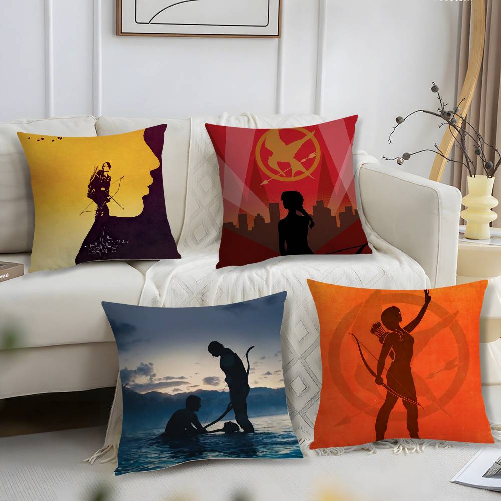 Pillow Case The H-Hunger Games Sofa Short Plush Double-Sided Hd Printing Room Home Office Gift Cushion Cover