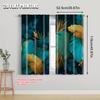 Flat Printing Window Treatment Curtains Tropical Leaves Versatile Polyester Without Electricity Spring Party Curtain Set Of 2 Made Washable