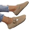 Stylish Loafers Leather Mules Comfortable Potato Shoes with Arch Support for Indoor and Outdoor Sleek Plus-size Flats
