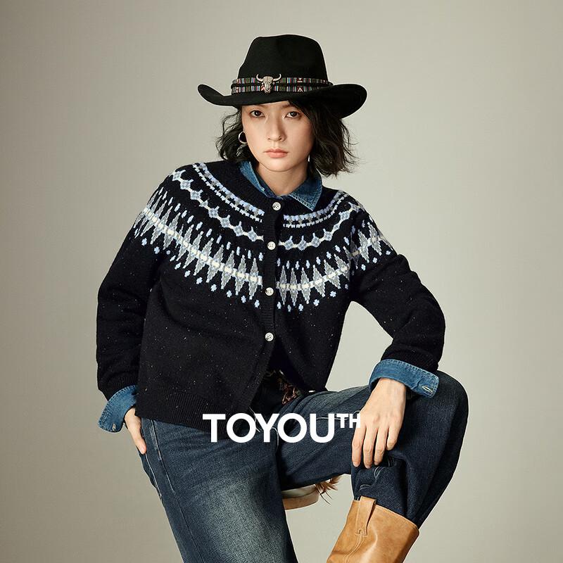 Chuyu Women's Nordic Fair Isle Knit Cardigan