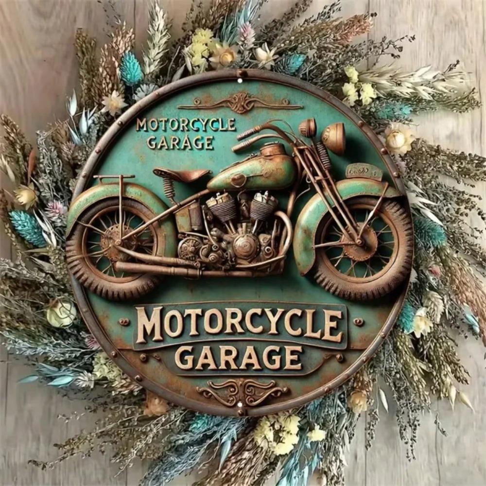 Vintage Motorcycle Metal Tin Sign Retro Wall Art Home Decor