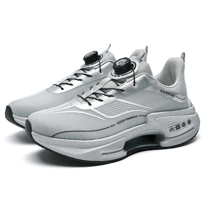 

Мужские кроссовки для бега, дышащие мужские спортивные кроссовки, удобная повседневная прогулочная обувь на шнуровке, спортивная тренировочная обувь 44 серый