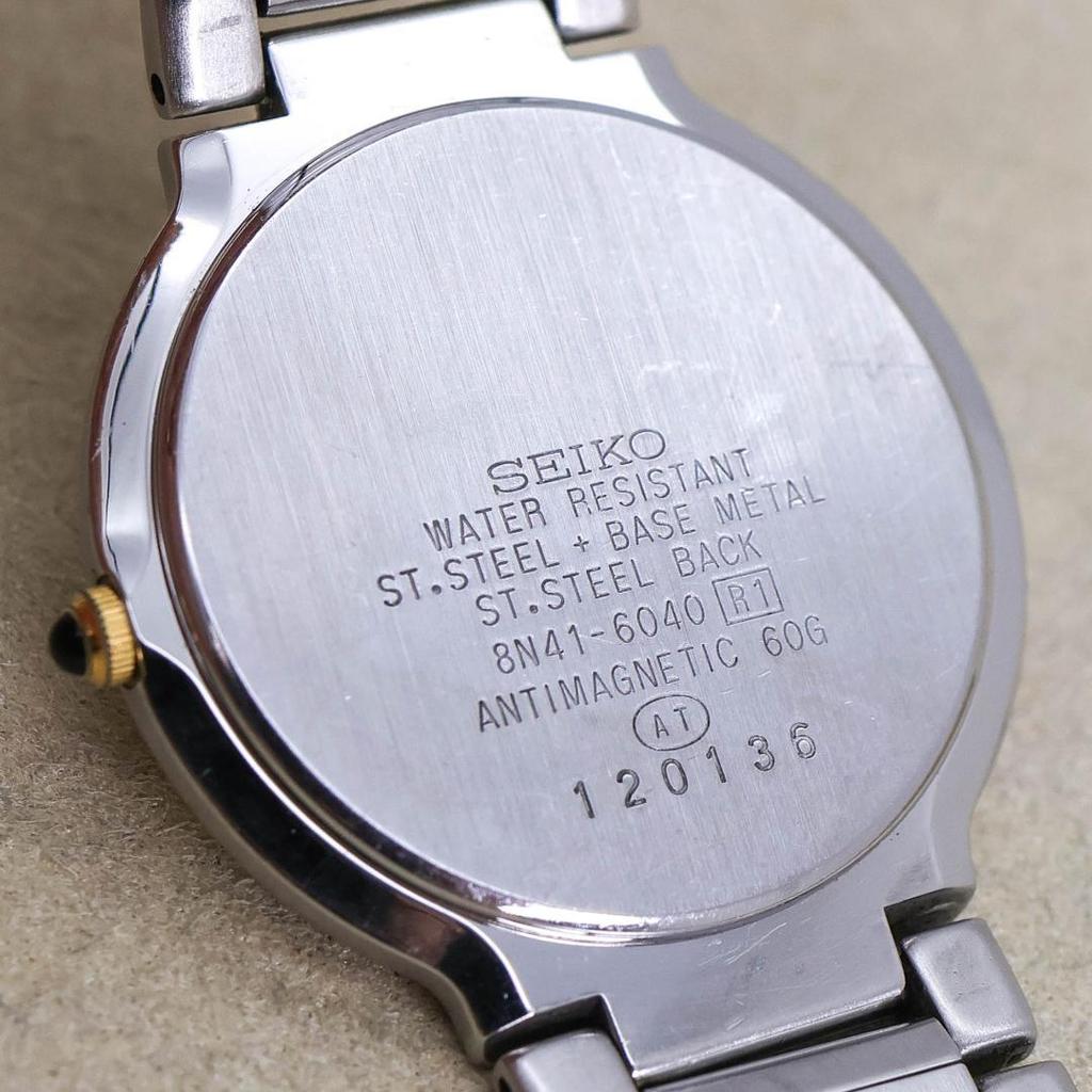 [USED] Working SEIKO Dolce Watch 8N41-6040 Battery 2449