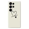 For Samsung Galaxy S25 Ultra Case Black Love Pattern Printing Straight Edge TPU Phone Back Cover