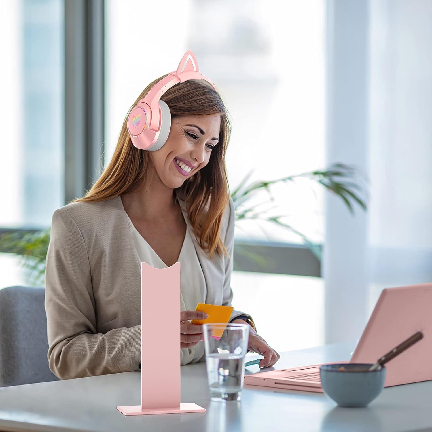 Headset Stand Holder With Long-lasting Durability Ensures Stable Support For Gaming Headset And Headphone Gaming Stand Headphone Stable розовый