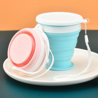 Faltbecher Faltbare zusammenklappbare Teleskop-Silikon-Wasserflasche Outdoor-Reisen Kinderbecher Teetassen Ware Krug Wasser trinken