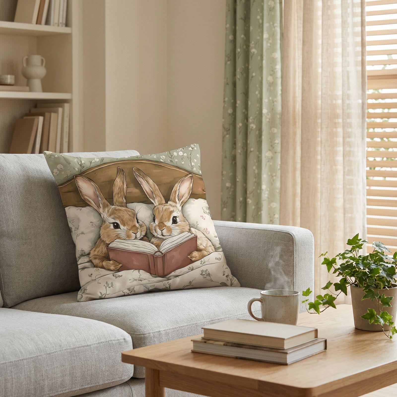 Easter Bunny Egg Pillowcase Imitation Embroidery Print Festive Living Room Sofa Throw Pillow Cushion Cover One Size 624₽