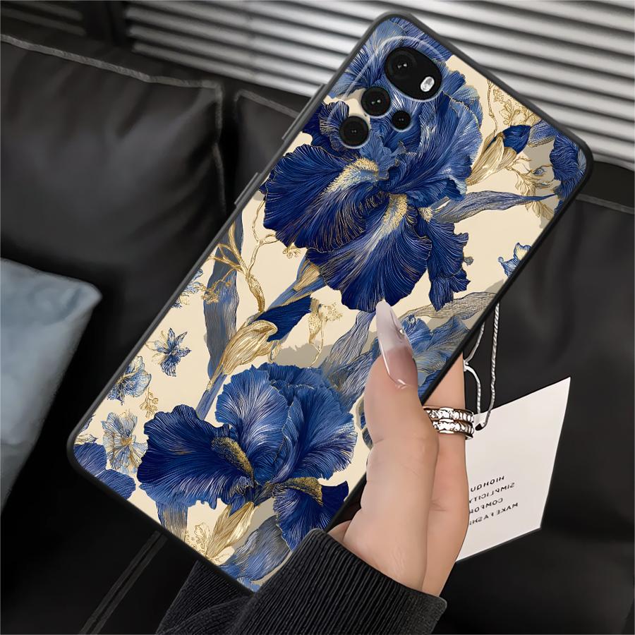 Case for Motorola Moto Edge 20 Pro 30 Lite G52 G51 G73 G22 Edge40 G32 G60s G50 G53 G30 G71 Phone Cover Beautiful Flowers