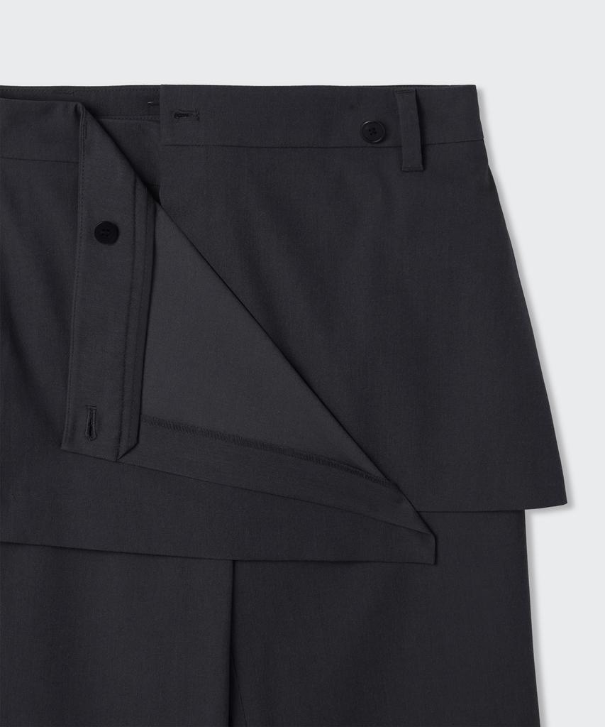 MUSINSA STANDARD WOMAN Women'S Wrap Skirt Layered Slacks [Gray]