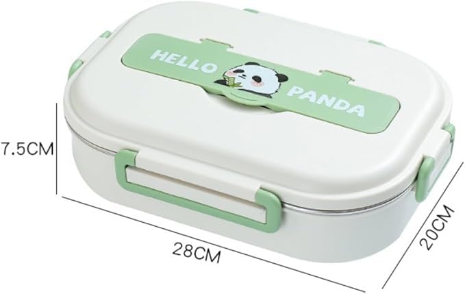 Large Capacity Bento Box with Lunch 304 Stainless Food Meal Microwave Perfect for Office Sports Picnics Bag, Chopsticks, Spoon, Steel, Airtight,