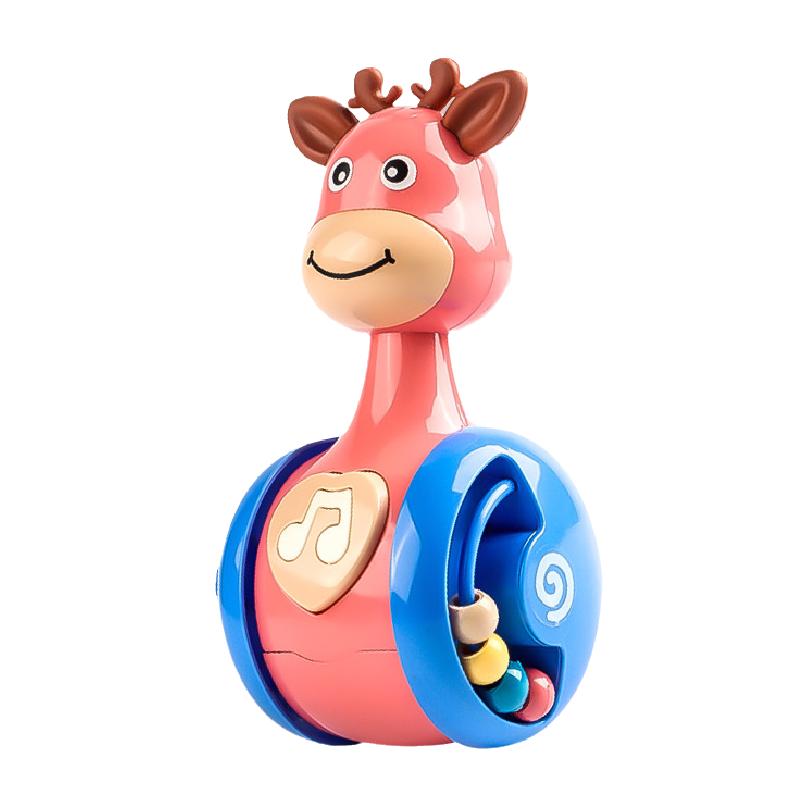 

Educational Baby Toy Non Falling Deer Dinosaur For Crawling Infants Toddlers Pink Deer