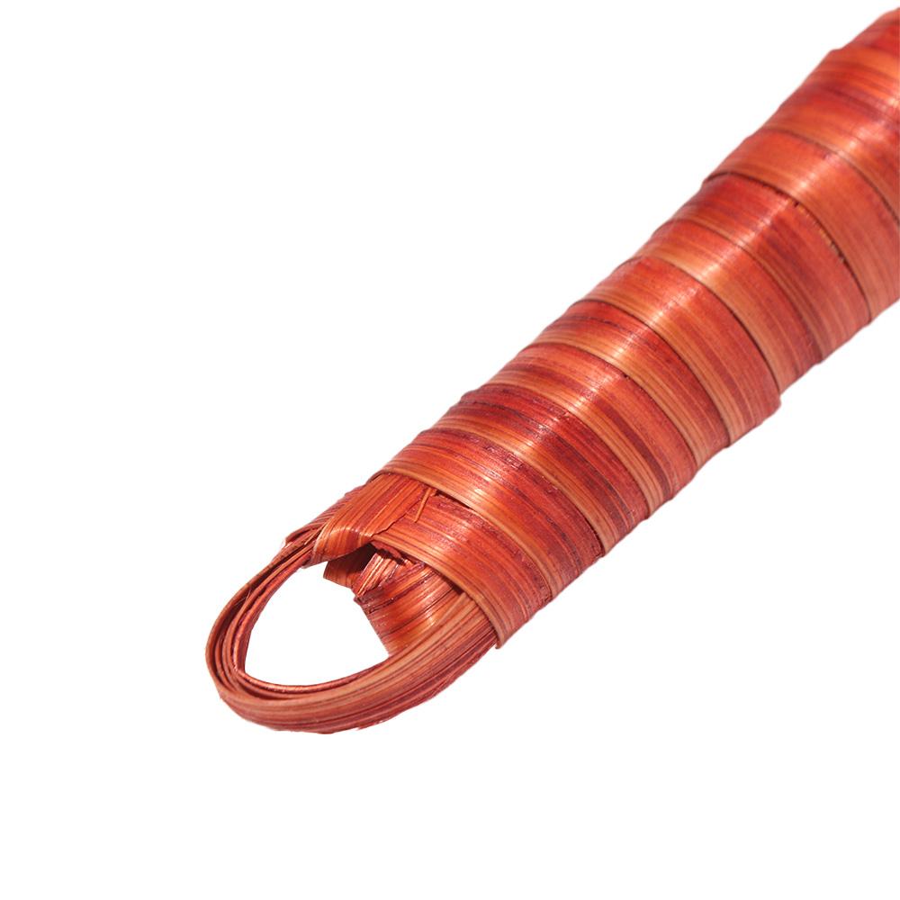 Leque de Folha de Palma Artesanal Leque de Rattan Natural Leque de Bambu Tecido Vintage Verão