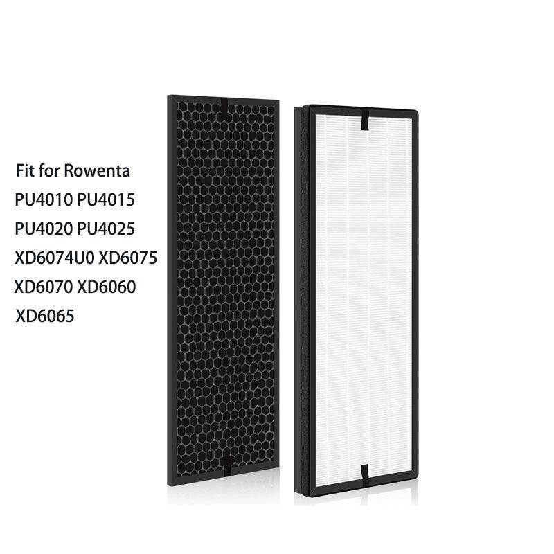 Custom  Filter for Rowenta XD6075 XD6070 PU4010 PU4015 PU402 Air Clean Filter Deodorization Filter 370*170*35MM/381*180*10MM