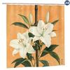 Elegant Lily Shower Curtain Durable Polyester Machine Washable With Hooks