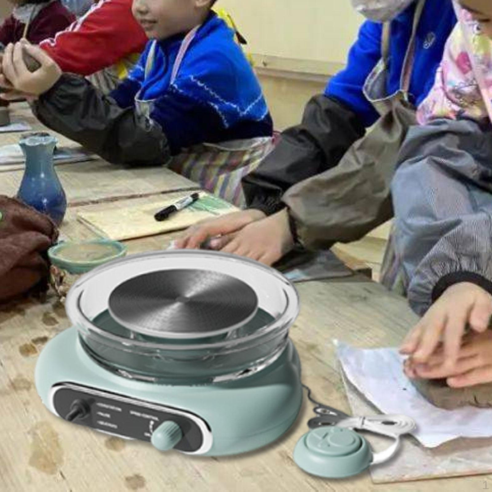 

Детский гончарный круг Регулируемый формовочный настольный для начинающих рукоделие зелёный