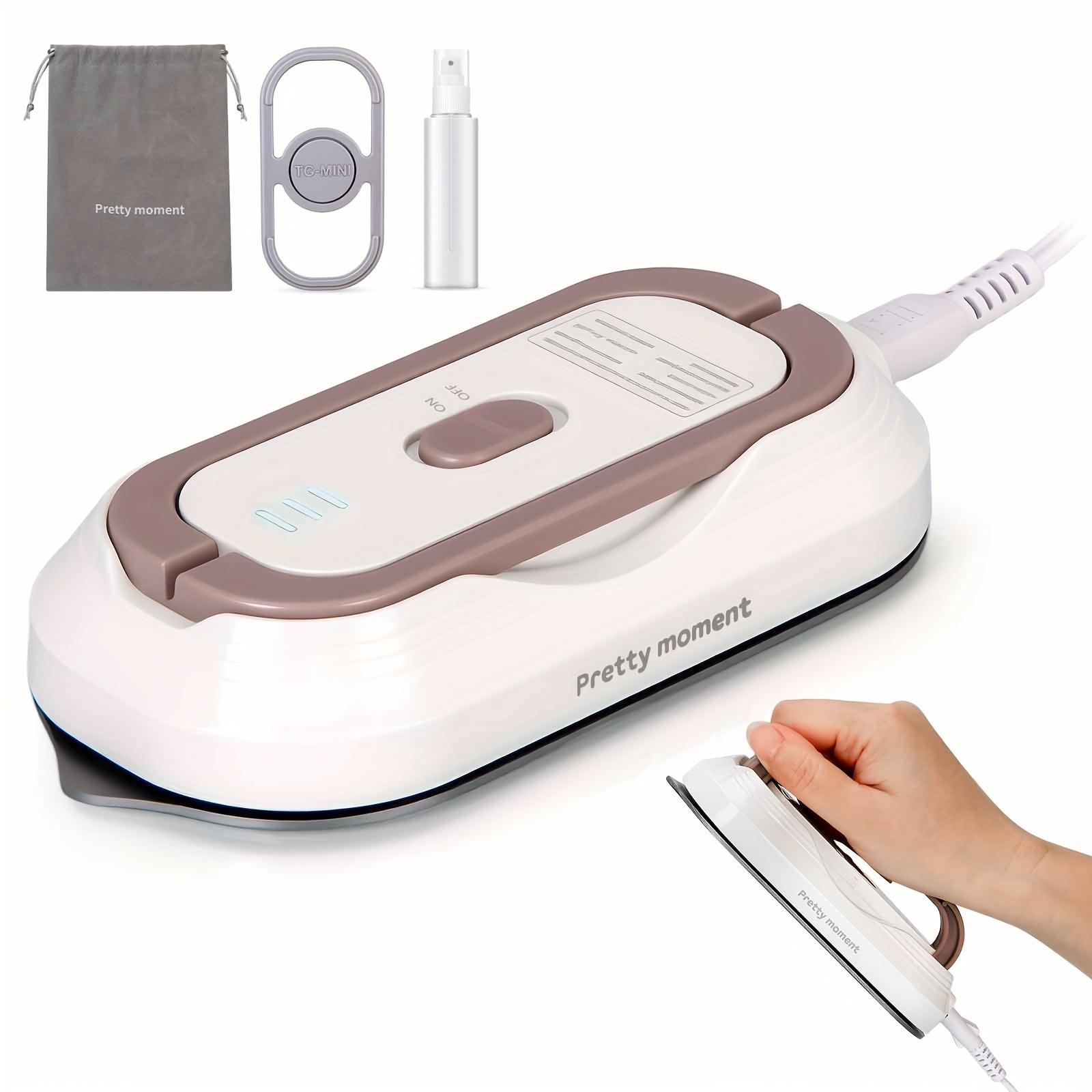 

Portable Handheld Iron, Mini Dry Iron for Clothes No Steam, 10s Heat Time, Auto Adaptive 100-230V Voltage, Non Stick Soleplate, 272.16g TG-MINI