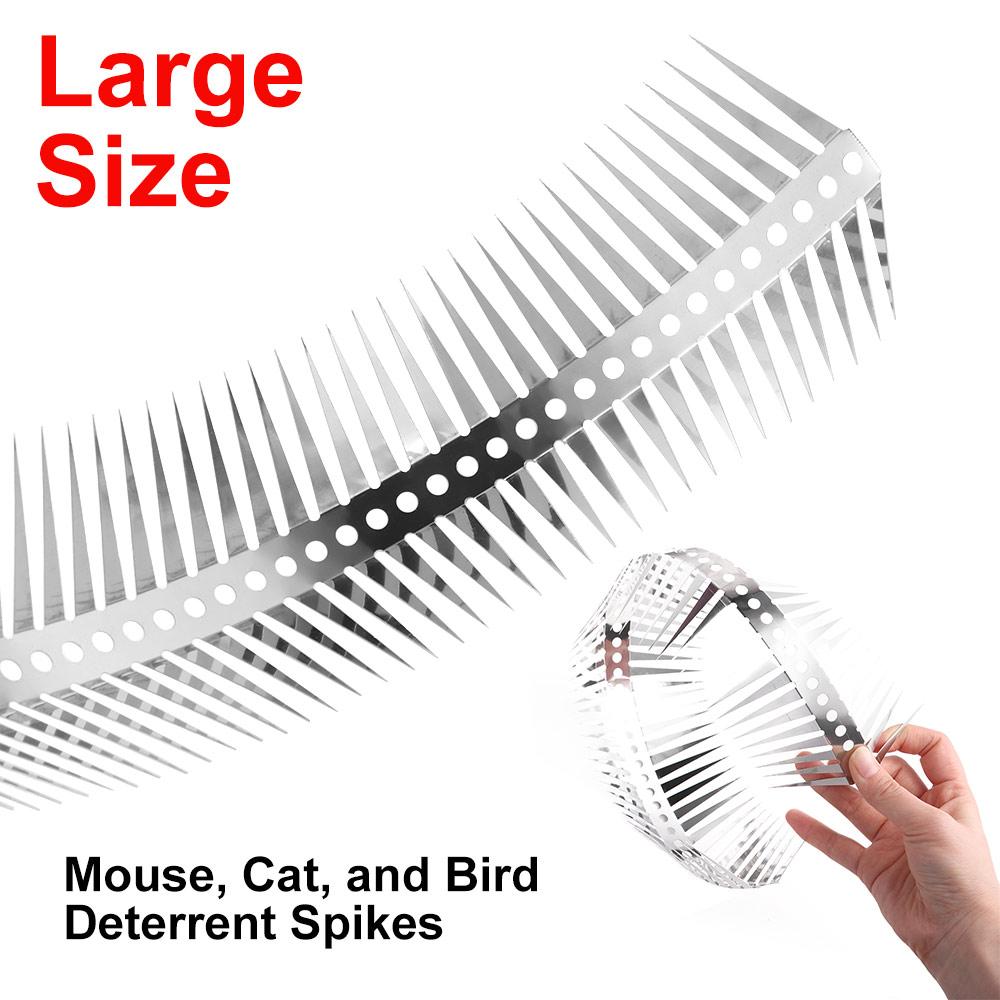 0,5/1m Edelstahl Vogelabwehrspikes Biegsame Taubenspikes Anti-Ratten-Schlangen-Abwehrblöcke Dach