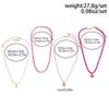 PuRui Boho 4Pcs/Set Exotic Style Mini Flower Scallop Pendant Metal Necklace Summer Handmade Beads Clavicle Chain Ethnic Zircon