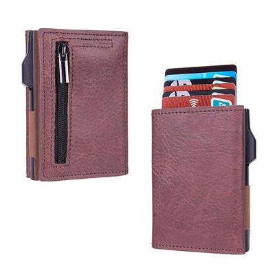 Men's RFID Card Holder Wallet - Side Push Automatic Pop-Up Aluminum Case