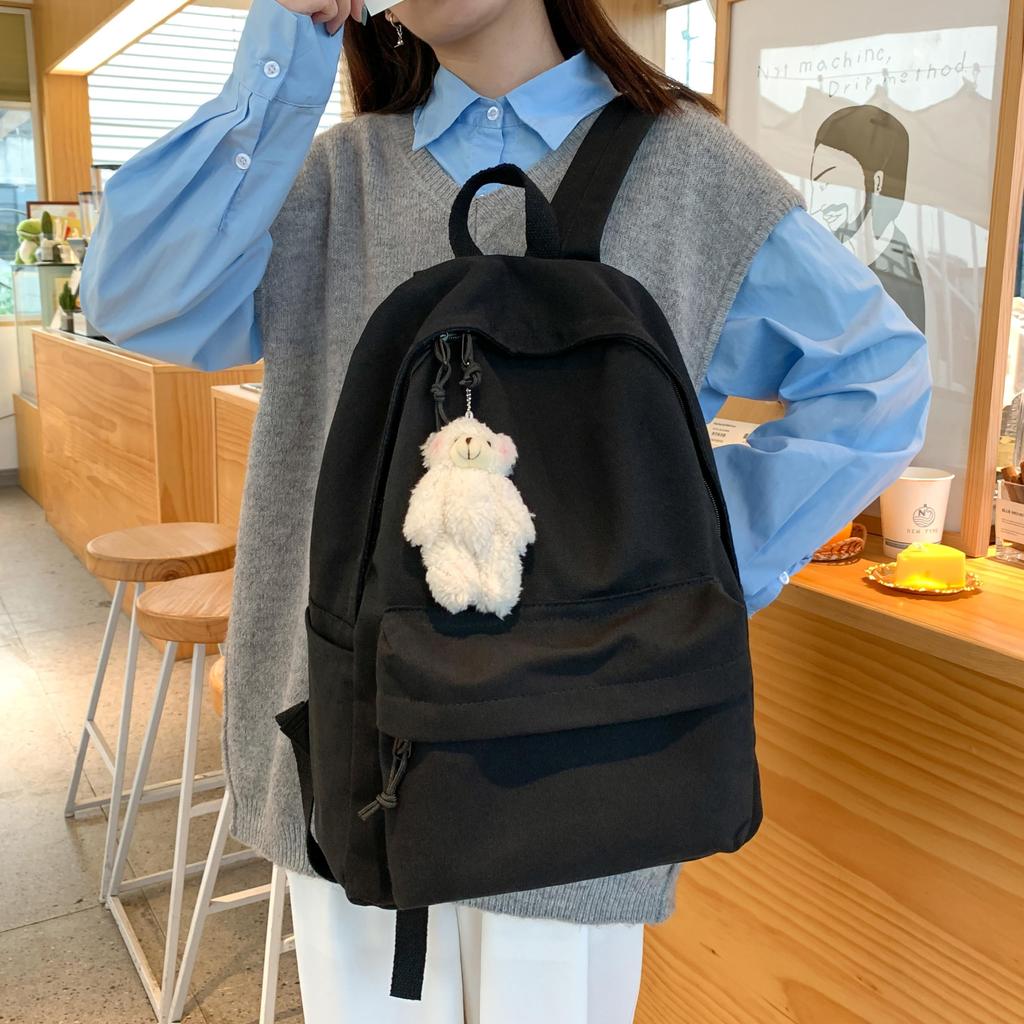 ZESU Korean Backpack, Large Capacity, Suitable for High School Students, Women, Commuters, and Elementary School Students, Lightweight, Casual Bag,