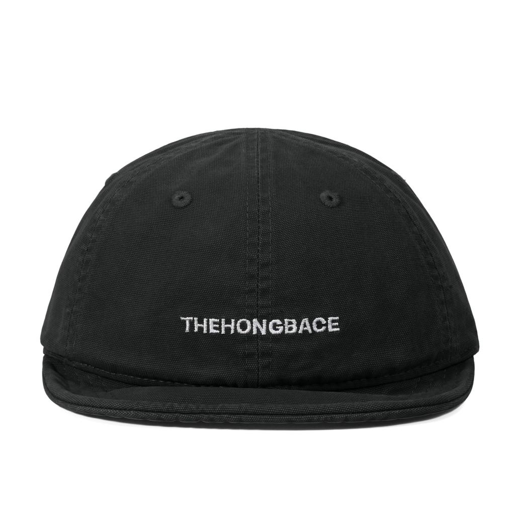 Croogo Short Brim Cap Umpire Cap Washed Cotton Cap Unisex Vintage UV Protection Embroidered Adjustable 6 Panel black BS26SB10