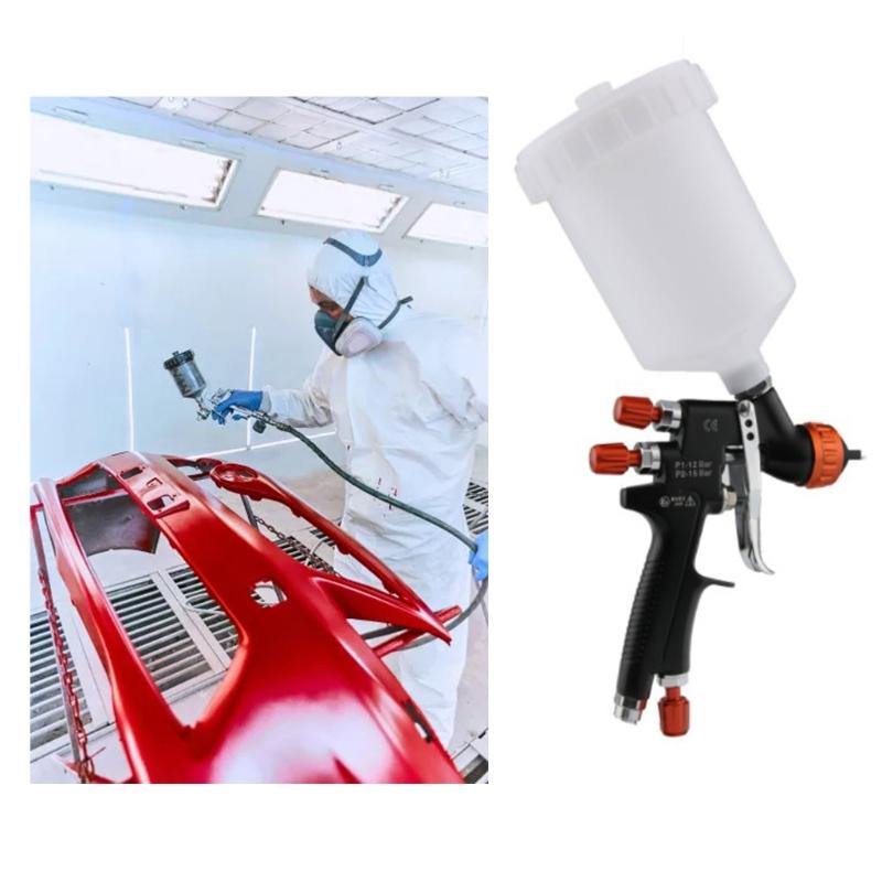 HVLP Gravity Feed Air Spray Nozzle Medium Size and Easy to Operate Wall Painting Sprayer 1.3mm Sprayer Gravity