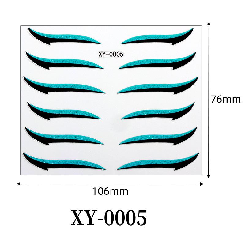 European Waterproof Self-Adhesive Eye Shadow & Eyeliner Stickers for Party & Stage Makeup