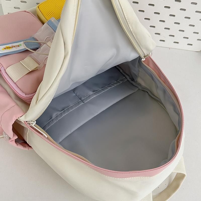 School bag Mori dopamine color matching backpack for junior high school students Small fresh school bag Versatile high value American shoulder bag