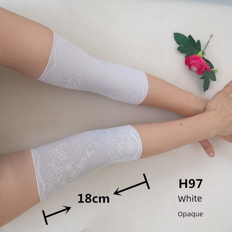 

Spring, Summer and Autumn Sun-Proof Sun-Proof Lace Elbow Guard Arm Sleeve Arm Sleeve Covering Scar Scar Tattoo Elbow Warm H97 White one pair of straight tube type All yards