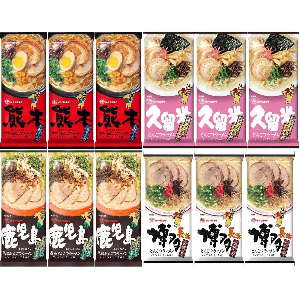 Marutai Kyushu Region Ramen Set [Set Product] 4-Type