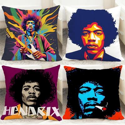 POPULARNA poszewka na poduszkę Jimi Hendrixx Wygodna dwustronna poszewka Idealna do samochodu sofy sypialni i nie tylko