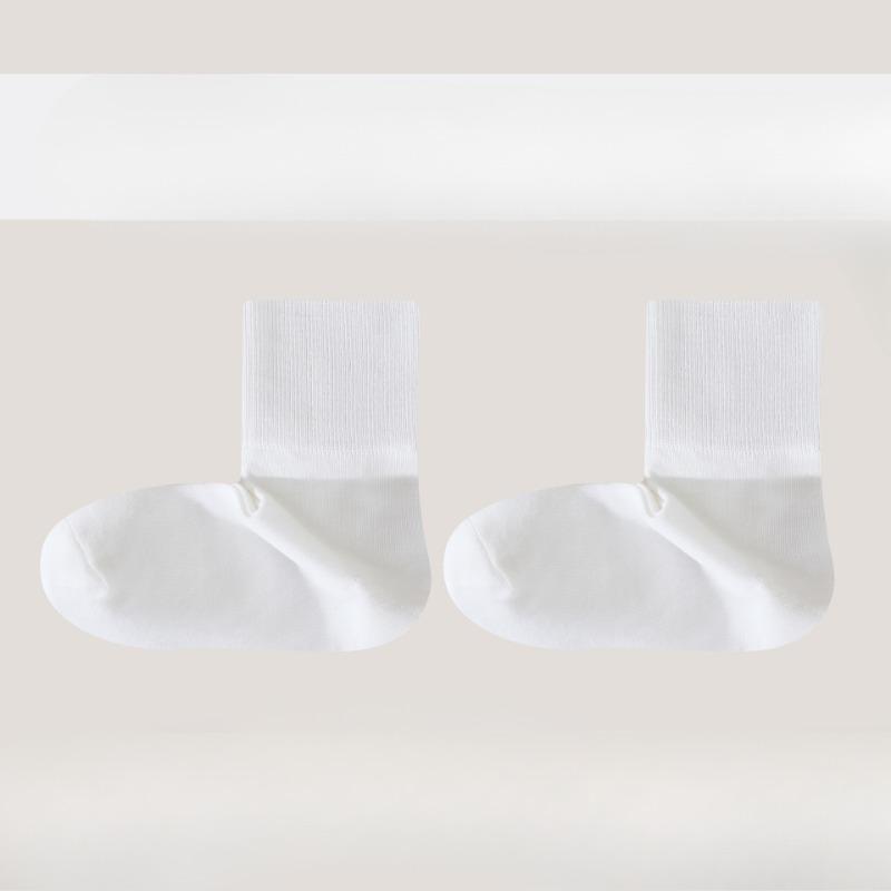 Spring and Summer Women's Socks: Pure Cotton Soft Mid-calf Socks, Breathable Mid-calf Socks, Solid-colored Sports Women's Socks