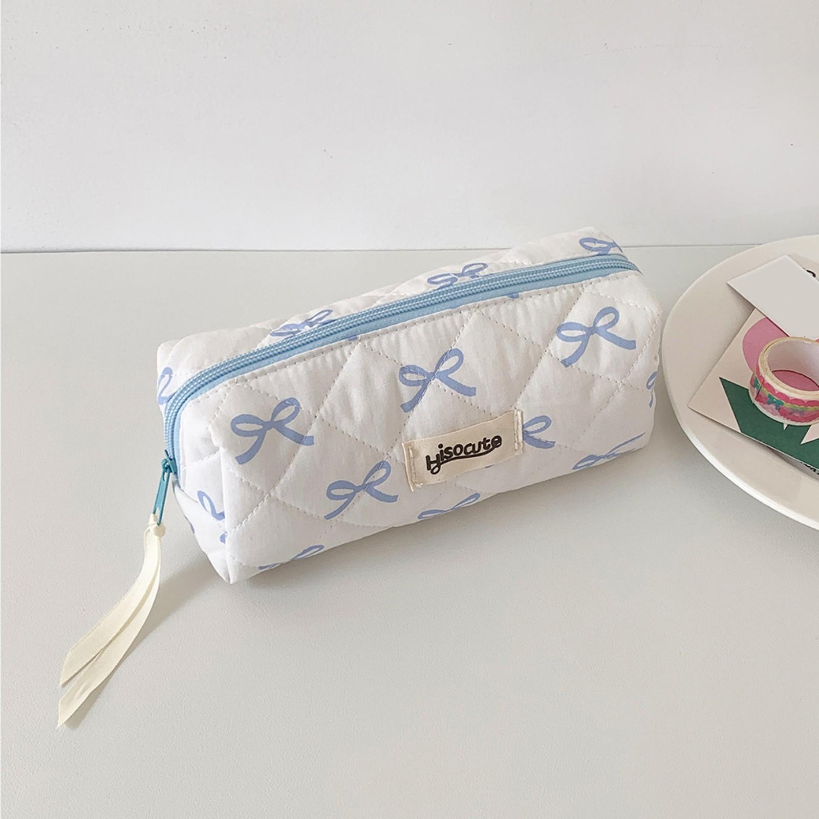 

Бантом большой емкости пенал для хранения сумка косметичка, подходящий подарок для девочек One Size