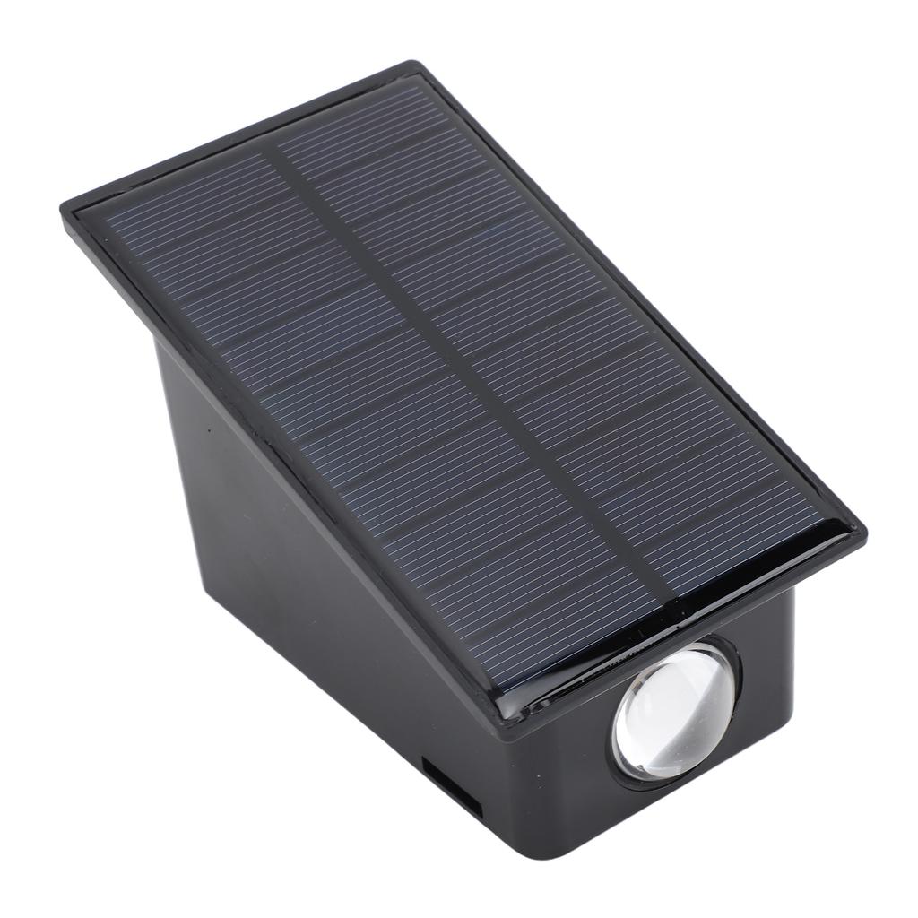 Solar Wall Lights Waterproof Decorative Outdoor Up and Down Fence Light for Yard Garden Warm Light