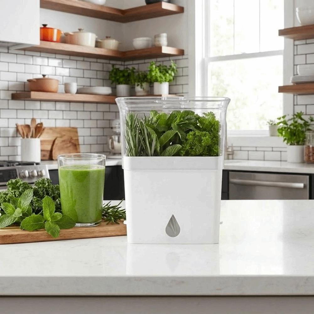 Plastic Fresh Herb Keeper Airtight Vanilla Bean Storage Box Vegetable Keeper Prolongs Produce Life