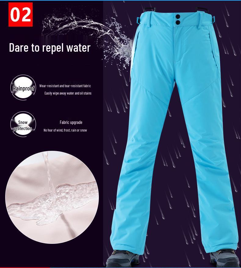 Unisex Winter Ski Pants: Warm, Thick, Windproof, Waterproof for Alpine Skiing & Snowboarding