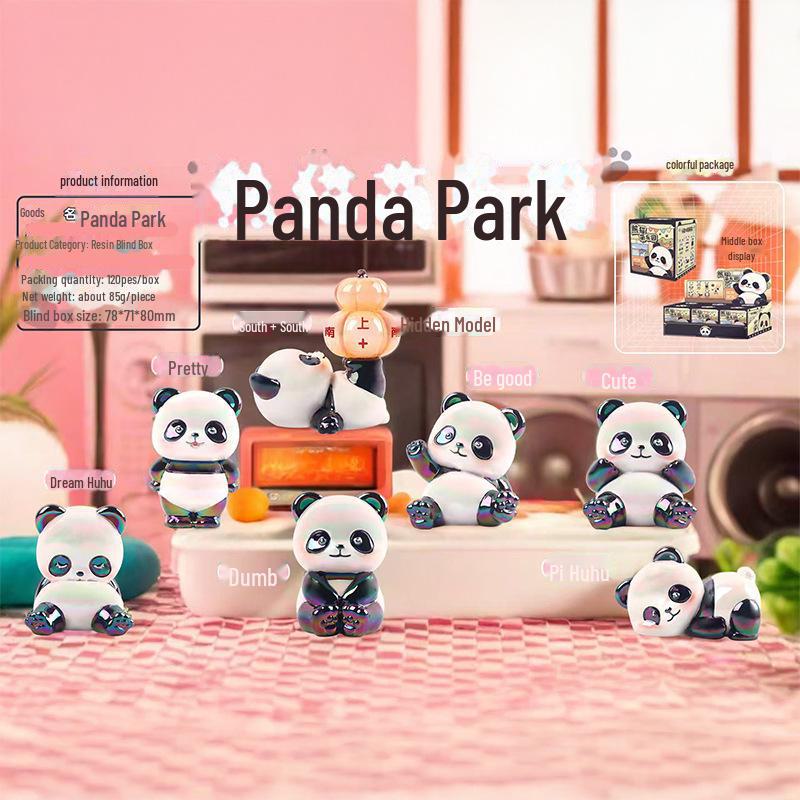 

Слепая коробка «Милый рай» в виде панды: Креативные настольные украшения для домашних животных и подарки для друзей Random One